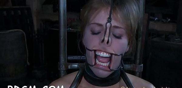  Bounded beauty is dripping moist from her sexy torture